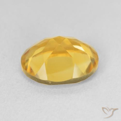 Citrino Naranja dorado natural de 3.27 ct, Ovalada, VS