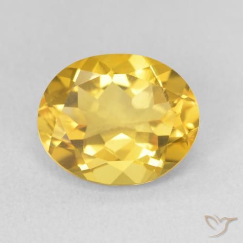3.10ct Natural Naranja dorado Citrino, Ovalada, VS