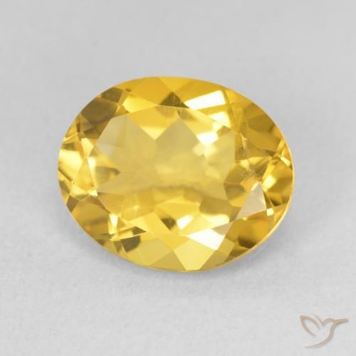 Citrino Naranja dorado natural de 3.10 ct, Ovalada, VS