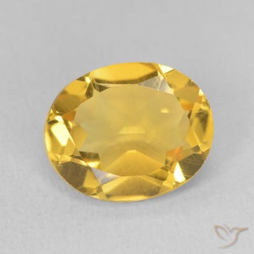 3.29ct Natural Naranja dorado Citrino, Ovalada, VS