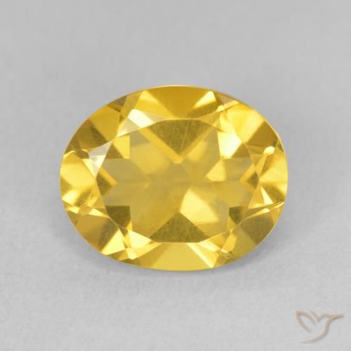 3.17ct Natural Dorado medio Citrino, Ovalada, VS