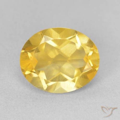 3.26ct Natural Dorado medio Citrino, Ovalada, VS