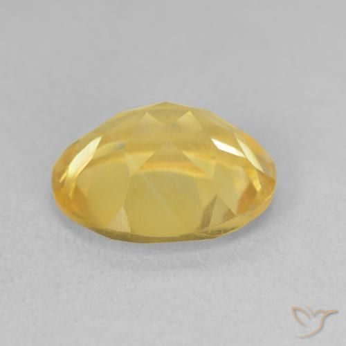 Citrino Dorado medio natural de 3.26 ct, Ovalada, VS