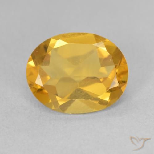2.94ct Natural Naranja dorado intenso Citrino, Ovalada, VS