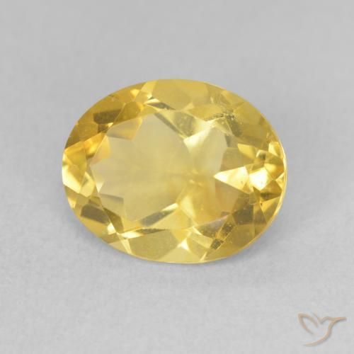 Citrino Naranja dorado natural de 2.89 ct, Ovalada, VS