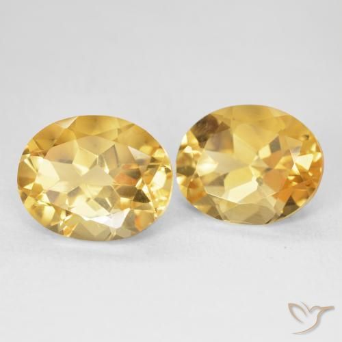 Gemas de Citrino Dorado intenso natural de 7.30 ct, Ovalada, VVS-VS