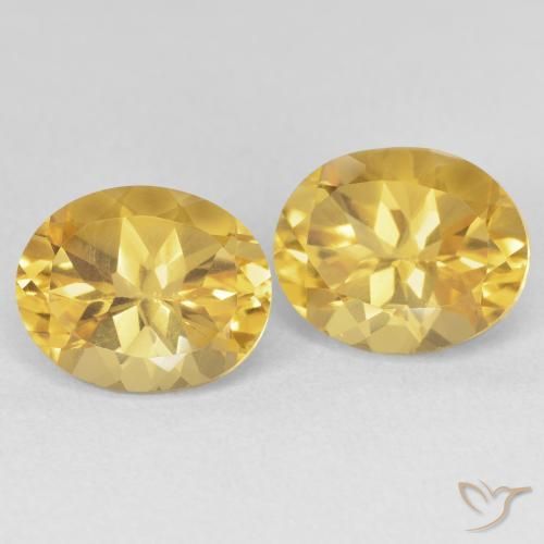 Gemas de Citrino Dorado natural de 7.20 ct, Ovalada, VVS-VS