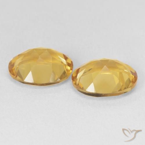 Gemas de Citrino Dorado natural de 6.43 ct, Ovalada, VVS-VS
