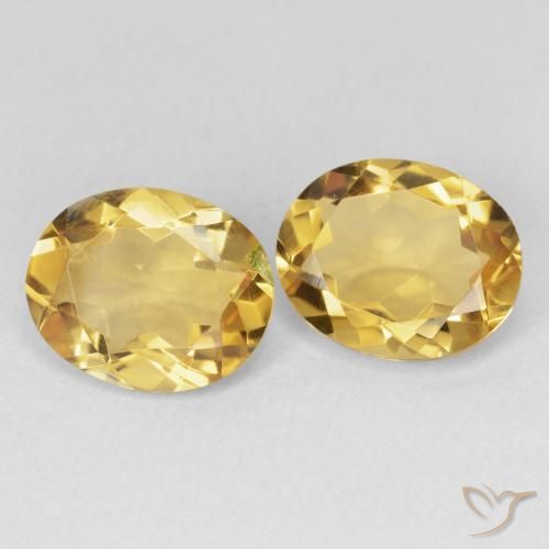Gemas de Citrino Dorado natural de 5.86 ct, Ovalada, VS