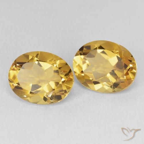 Gemas de Citrino Dorado natural de 6.87 ct, Ovalada, VVS-VS
