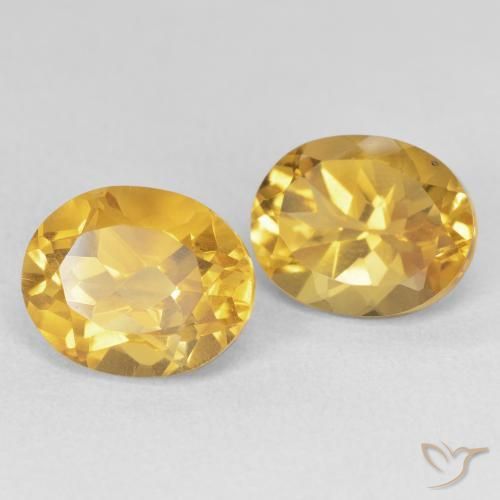 Gemas de Citrino Dorado natural de 8.32 ct, Ovalada, VVS-VS