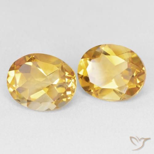 Gemas de Citrino Dorado natural de 6.88 ct, Ovalada, VVS-VS