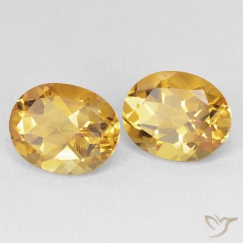 Gemas de Citrino Dorado intenso natural de 7.31 ct, Ovalada, VVS-VS