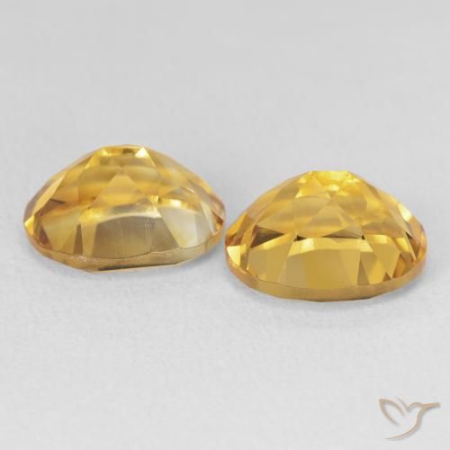 Gemas de Citrino Dorado intenso natural de 7.31 ct, Ovalada, VVS-VS