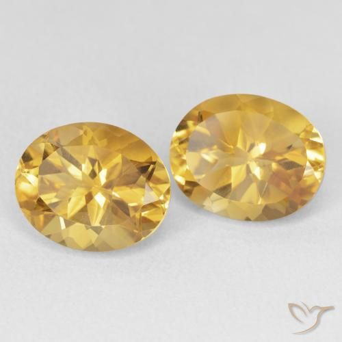 Gemas de Citrino Dorado natural de 7.40 ct, Ovalada, VVS-VS