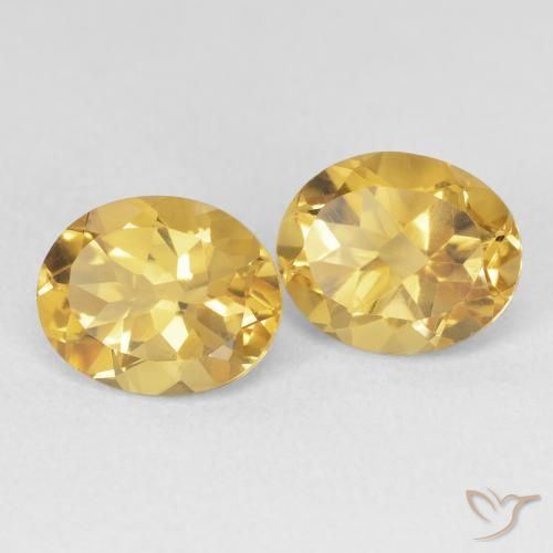 Gemas de Citrino Dorado natural de 6.74 ct, Ovalada, VVS-VS