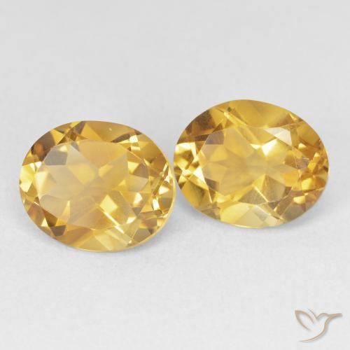 Gemas de Citrino Dorado intenso natural de 7.07 ct, Ovalada, VVS-VS