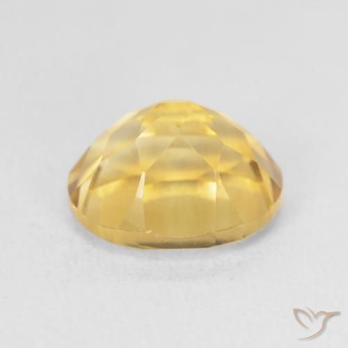 Citrino Dorado medio natural de 3.99 ct, Ovalada, VVS
