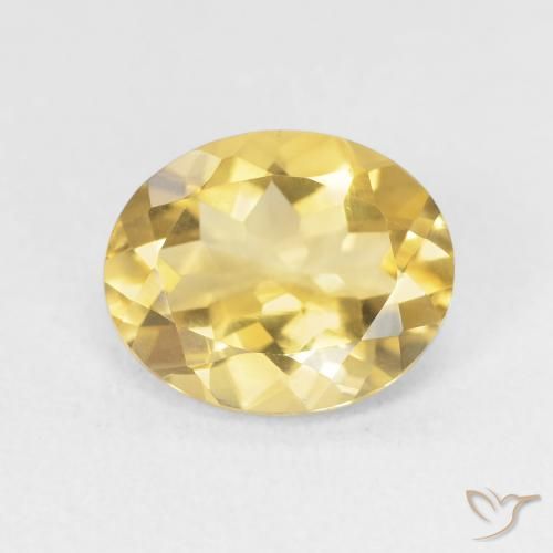 3.15ct Natural Dorado medio Citrino, Ovalada, VVS