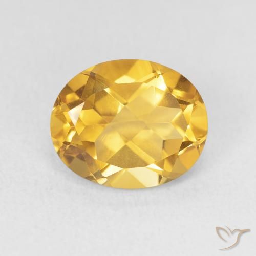 3.38ct Natural Dorado oscuro Citrino, Ovalada, VVS