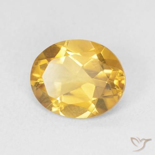 Citrino Dorado natural de 3.06 ct, Ovalada, VVS