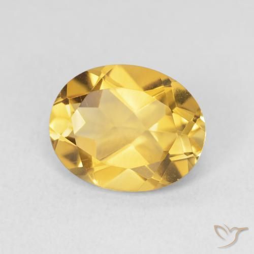 Citrino Dorado natural de 3.15 ct, Ovalada, VVS
