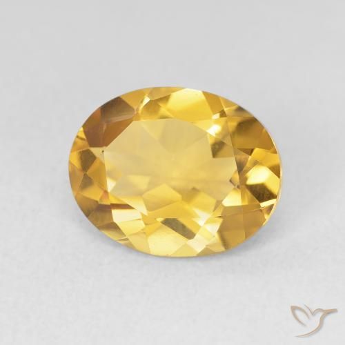 Citrino Dorado natural de 3.02 ct, Ovalada, VVS