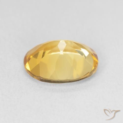 Citrino Dorado intenso natural de 2.94 ct, Ovalada, VS