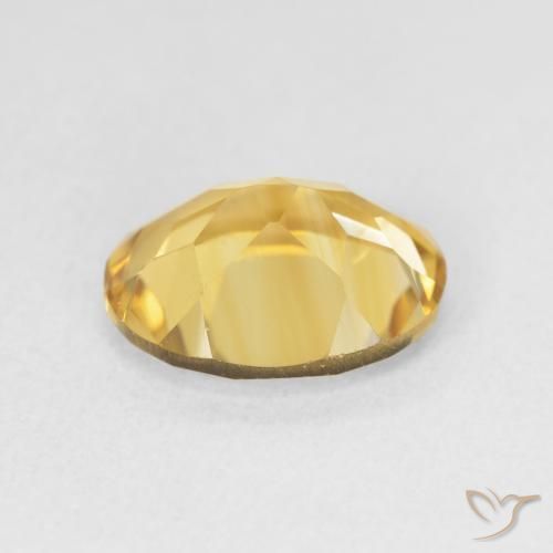 Citrino Dorado medio natural de 3.18 ct, Ovalada, VS