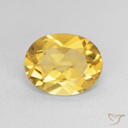 3.00ct Natural Dorado intenso Citrino, Ovalada, VS