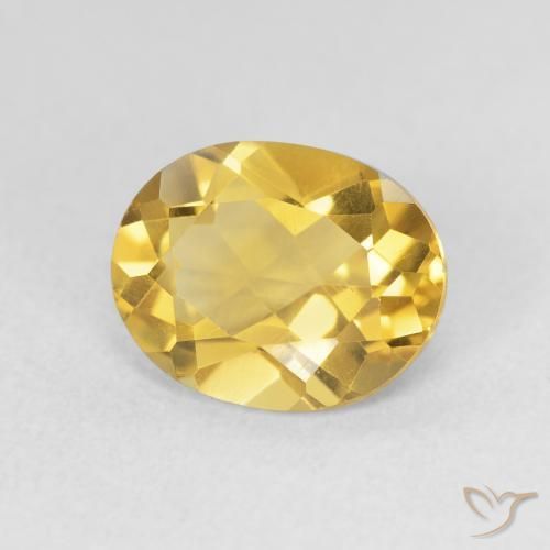Citrino Dorado intenso natural de 3.00 ct, Ovalada, VS
