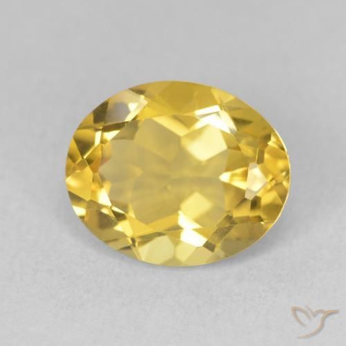 Citrino Naranja dorado natural de 3.32 ct, Ovalada, VVS-VS