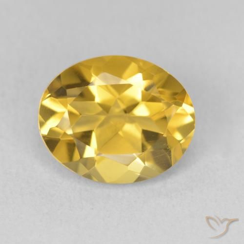 3.39ct Natural Dorado intenso Citrino, Ovalada, VVS-VS