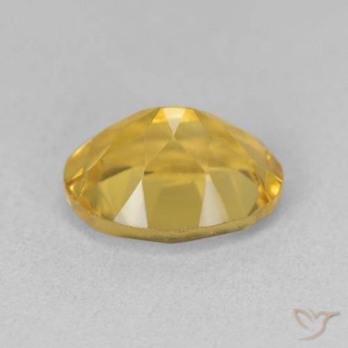 Citrino Dorado intenso natural de 3.39 ct, Ovalada, VVS-VS