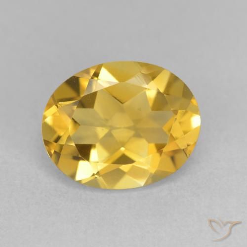 3.18ct Natural Dorado intenso Citrino, Ovalada, VVS-VS