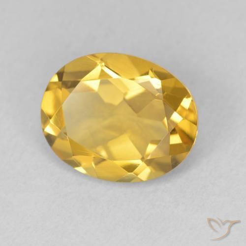 Citrino Dorado natural de 3.14 ct, Ovalada, VVS-VS