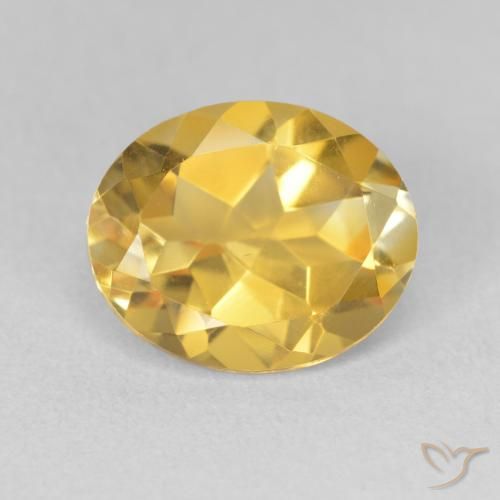 3.51ct Natural Naranja dorado Citrino, Ovalada, VVS