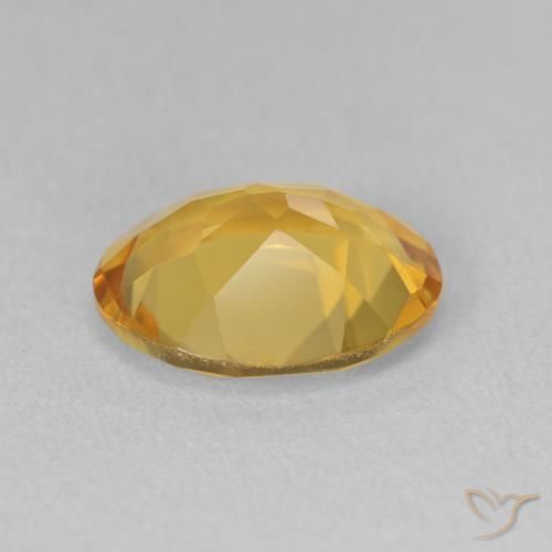 Citrino Dorado medio natural de 2.86 ct, Ovalada, VVS-VS