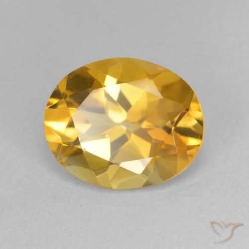 Citrino Dorado natural de 3.28 ct, Ovalada, VVS