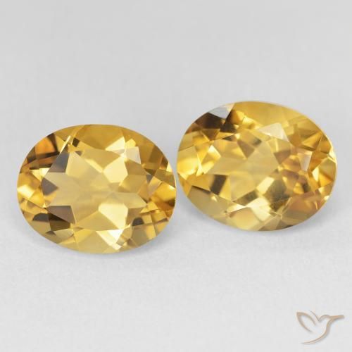 Gemas de Citrino Medium Light-Golden natural de 6.81 ct, Ovalada, VVS-VS