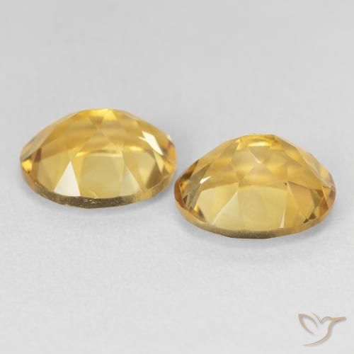 Gemas de Citrino Medium Light-Golden natural de 6.81 ct, Ovalada, VVS-VS