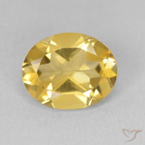 3.30ct Natural Dorado medio Citrino, Ovalada, VS