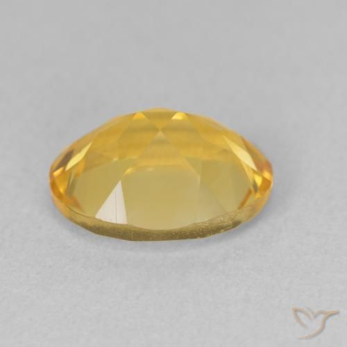 Citrino Dorado medio natural de 3.30 ct, Ovalada, VS