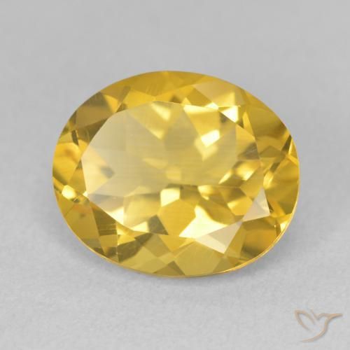Citrino Naranja dorado natural de 4.36 ct, Ovalada, VS
