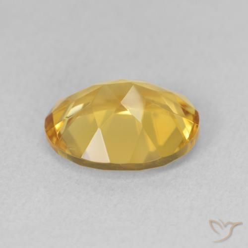 Citrino Dorado natural de 3.03 ct, Ovalada, VS