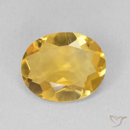 3.02ct Natural Dorado intenso Citrino, Ovalada, VS