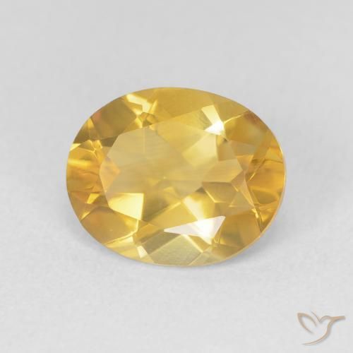 Citrino Dorado natural de 3.11 ct, Ovalada, VVS-VS
