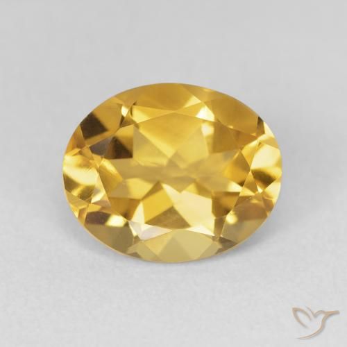 3.48ct Natural Dorado Citrino, Ovalada, VVS-VS