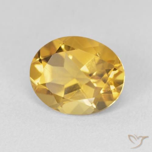 Citrino Dorado natural de 3.48 ct, Ovalada, VVS-VS