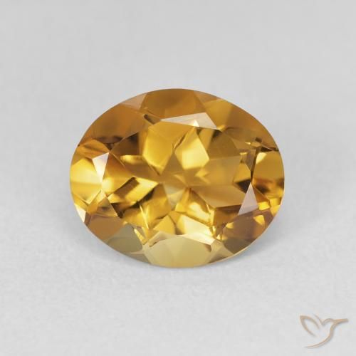 3.06ct Natural Dorado naranja Citrino, Ovalada, VVS-VS